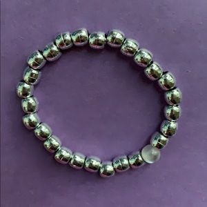 silver/clear bracelet